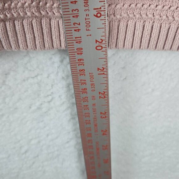 Tahari Women's Crew Neck Raglan Short Sleeve 100% Cotton Knit Blouse Pink Medium - Picture 4 of 6